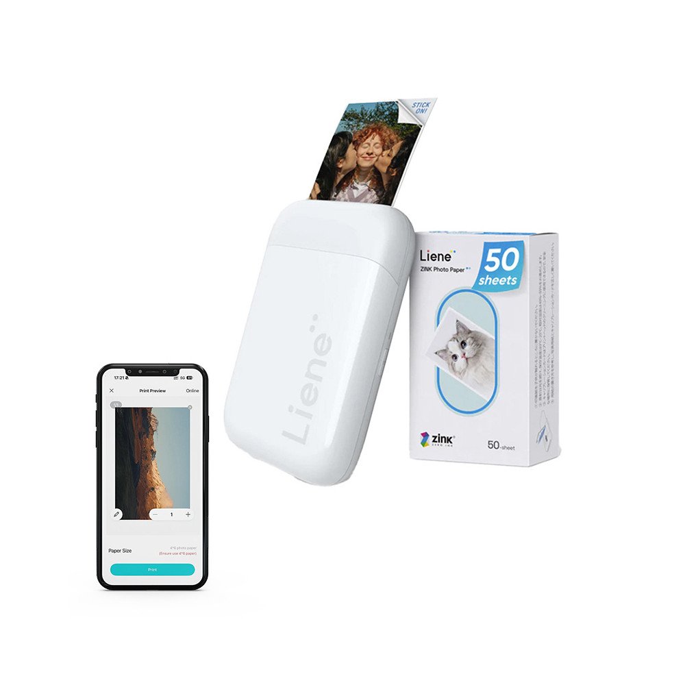 Liene Pearl 2x3" portativais fotoprinteris (balts)