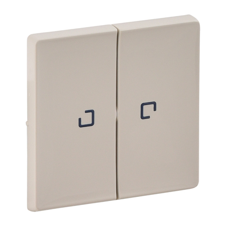 Cover plate Valena Life - 2-gang illuminated / with indicator - ivory