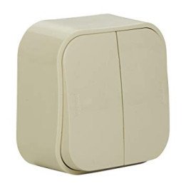 Выключатель Legrand Forix 1+1 слоновая кость