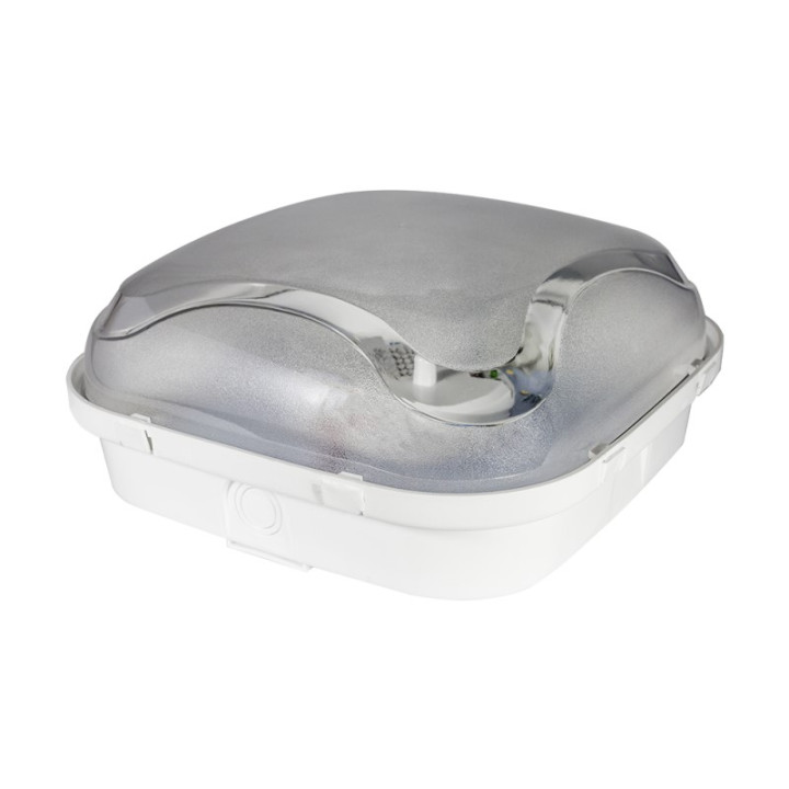 Lempos korpusas PANDA Karo LED 13W baltas žiedas,transpa