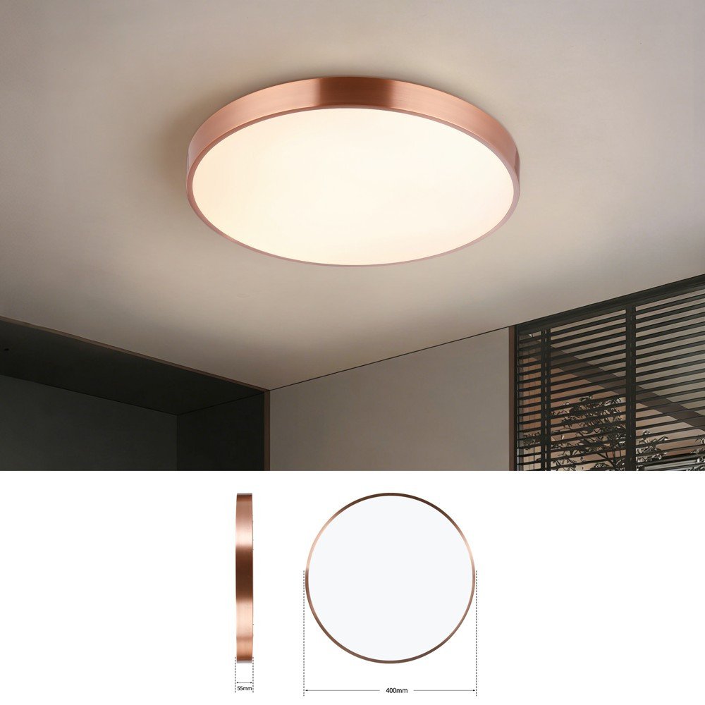 Immax NEO LITE SEMPLICI Smart ceiling light Tuya WiFi BEACON, 40cm, 36W 2736 lm, copper