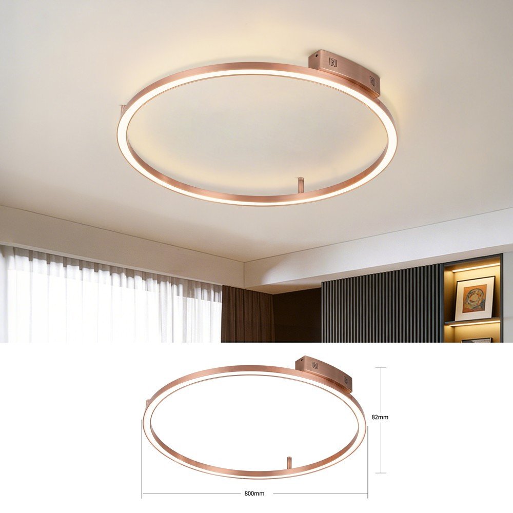 Immax NEO FINO griestu (sienas) gaismeklis 80cm, 55W, 4285lm Tuya Zigbee 3,0 ar pulti. Vara krasa.