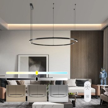 Immax NEO FINO MOON Smart pakabinamas sviestuvas 2x puslankis, 120cm, W, Zigbee 3.0, juodas