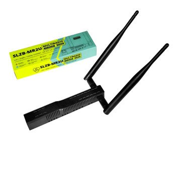 SMLIGHT SLZB-MR2U Zigbee, Matter over Thread, Ethernet, PoE, USB, Wi-Fi adapteris, melns (CC2652P + EFR32MG21)