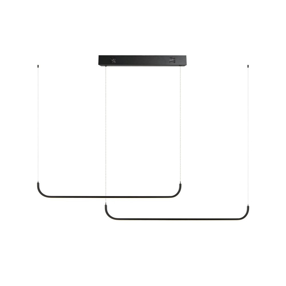 Immax NEO PATTINI Smart dubultais piekarams gaismeklis 160-280cm, 53W, 3640lm melns Zigbee 3.0
