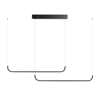 Immax NEO PATTINI Smart topelt rippvalgusti 160-280cm, 53W, 3640lm must Zigbee 3.0