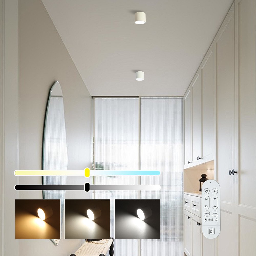 Immax NEO LITE RONDATES Smart Ceiling. Valgusti 11,5cm 18W 1458lm Tuya WiFi tugi BEACON valge