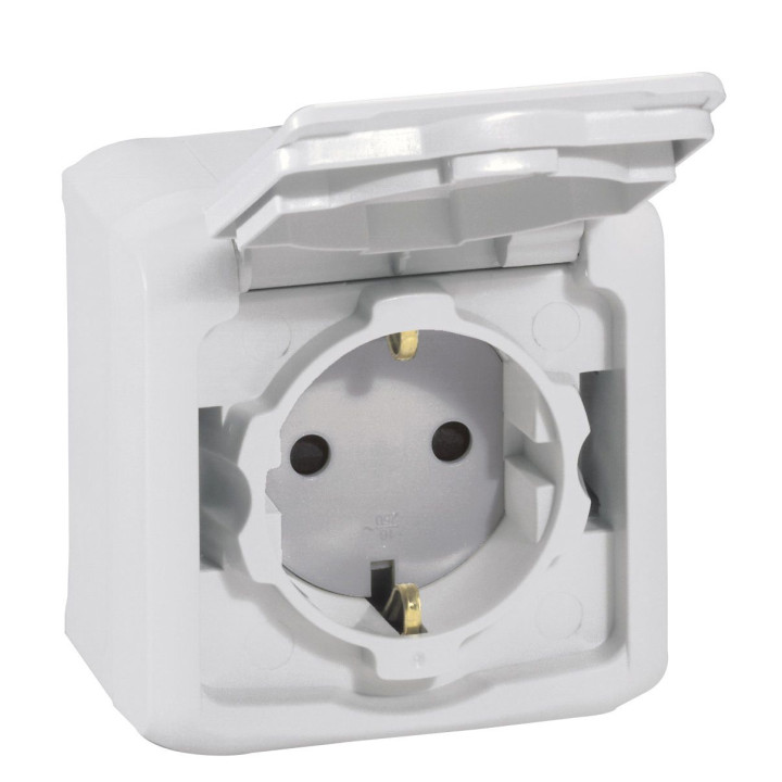 2P+E German standard socket outlet Forix -surface mounting - 16 A -250 V -grey
