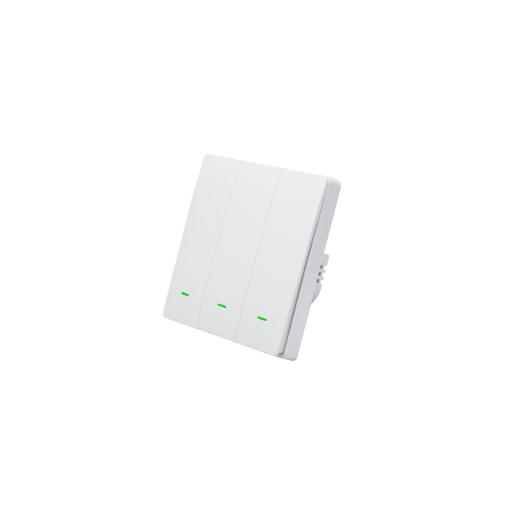 SmartWise B63 UNI Zigbee 3.0 + RF, 3-luliline nutikas seinaluliti, universaalne juhtmestik, fuusiline nupp, valge