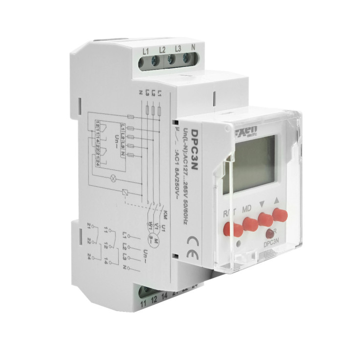 DPC3N 3-faasiline digitaalne pinge juhtrelee 2CO 10A AC230V