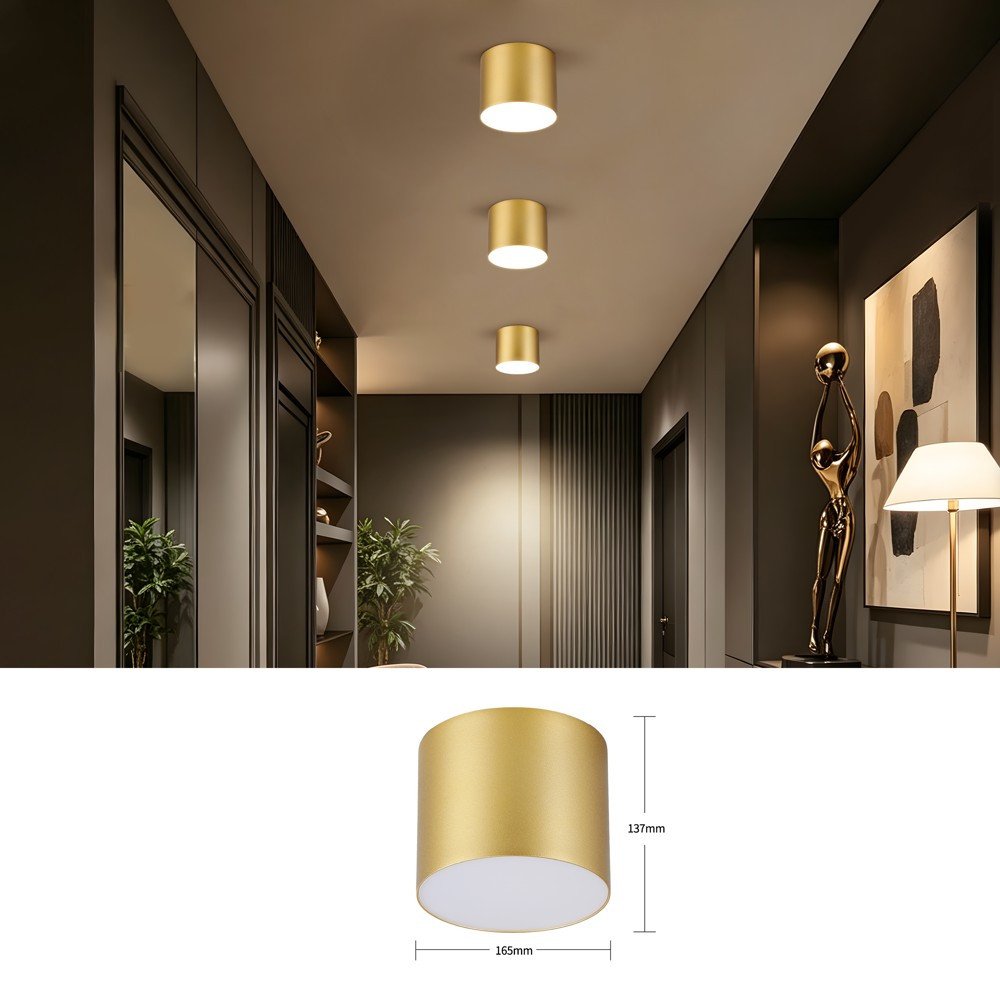 Immax NEO LITE RONDATES Smart Ceiling Light gold 16,5cm 2592lm Tuya WiFi with BEACON support