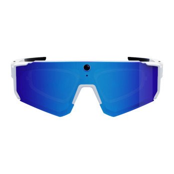 Colmi V06 AI White Sports Sunglasses (with blue lenses)