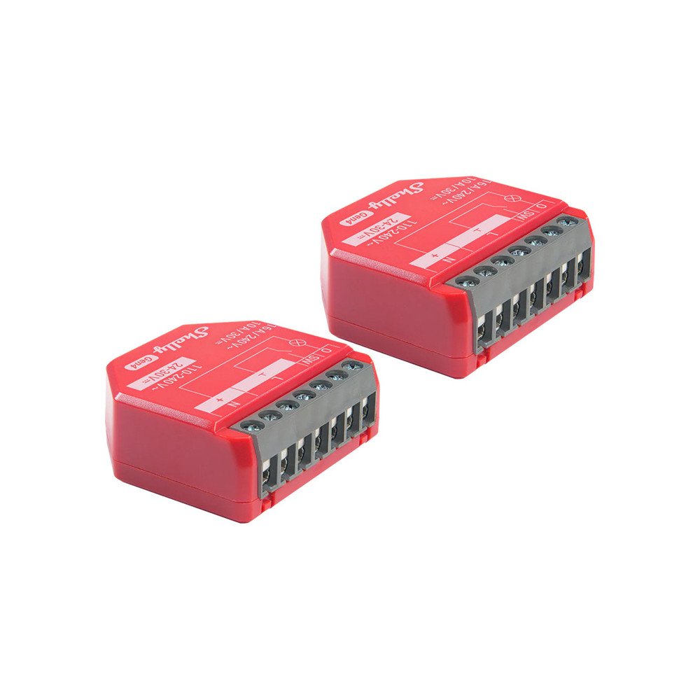 2 Shelly 1PM Gen4 Zigbee/Matter kontrolieru komplekts