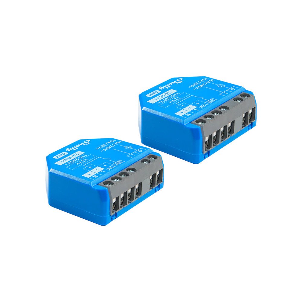 2 Shelly 1 Gen4 Zigbee/Matter -ohjaimen sarja
