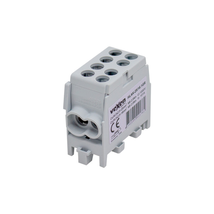 HLAK gnybtas Al/CU 2x25-2x16mm - pilkas