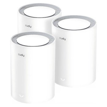 KODU KODU WI-FI SUSTEEM MESH M3000 (3-PACK) Wi-Fi 6 2,4 GHz, 5 GHz, 574 Mbps + 2402 Mbps CUDY