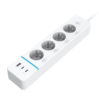 Alykas jatkojohto Immax NEO LITE 4AC+1xUSB +2xUSB C, Virransyotto, tyyppi E, WiFi