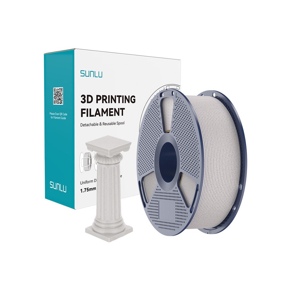 Sunlu PLA High-Speed Marble Filament (light gray)