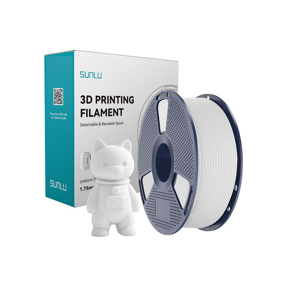 Sunlu PLA Matte Filament (White)