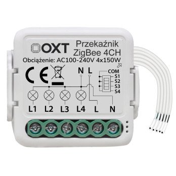 OXT mini relay module 4 ZigBee circuits TUYA