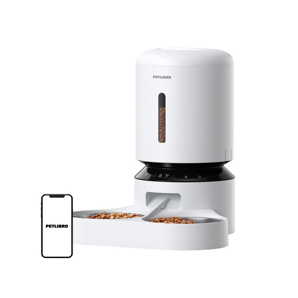 Petlibro Granary food dispenser with double bowl, Wifi, 5L(white)