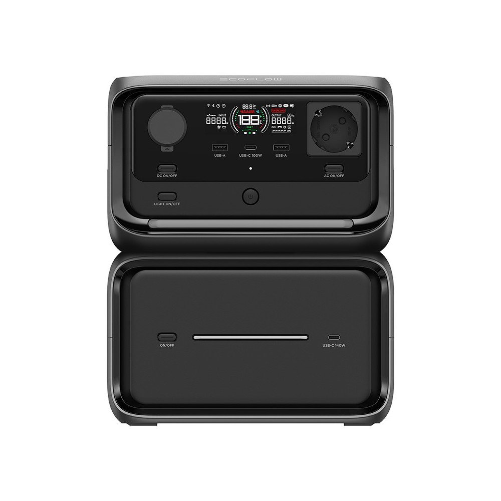 EcoFlow River 3 Max Plus 858 Wh elektrijaam (juhtmevaba)