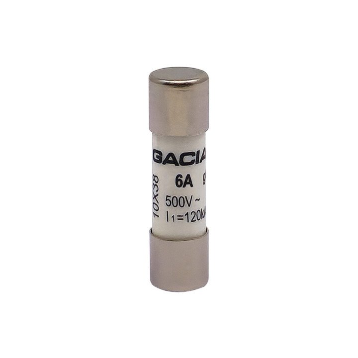 10x38 gG 6A cylindrical fuse link 500VAC