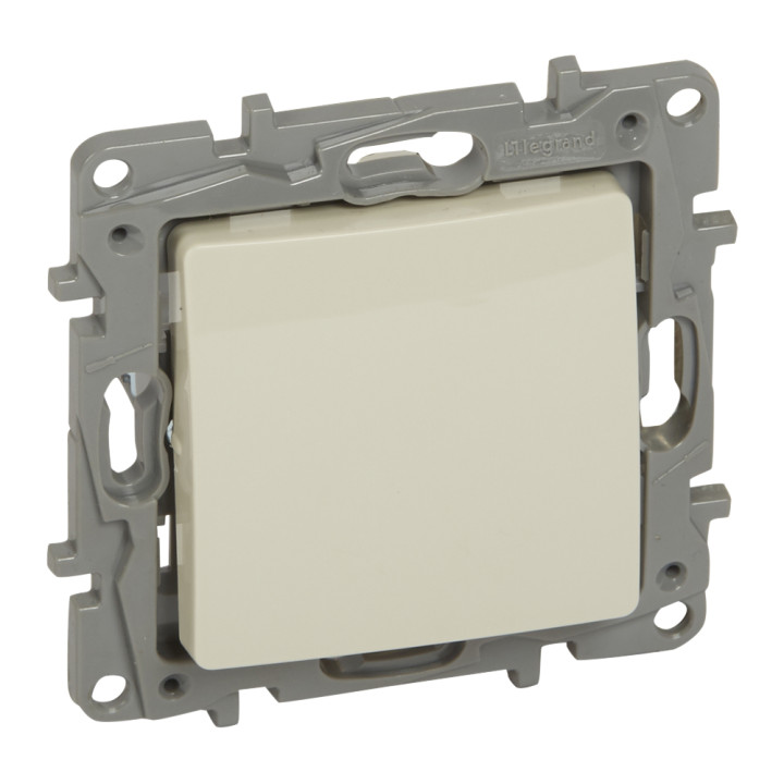 Push-button Niloe - NO-NC - 1-gang - 6 A - 250 V - automatic terminals - ivory