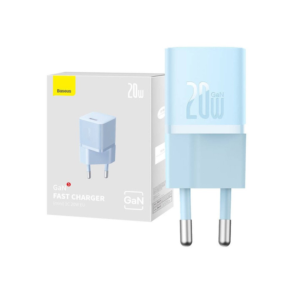 Mini sienas ladetajs Baseus GaN5 20W (zils)