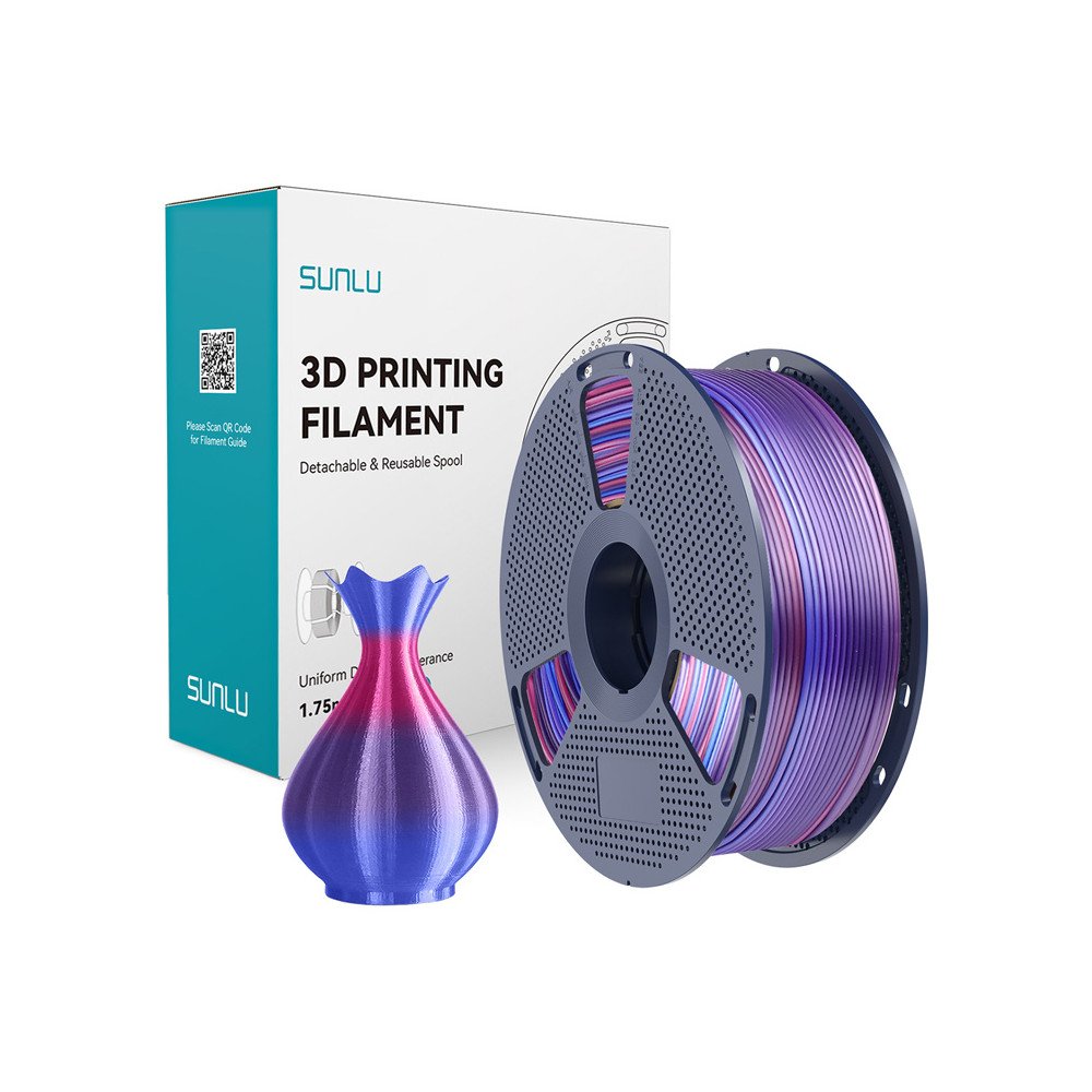 Sunlu PLA+ Silk Filament (Rainbow 02)