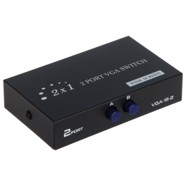 VGA slēdzis 2:1 VGA-SW-2/1 – Manuāls VGA selektors diviem datoriem vienam monitoram