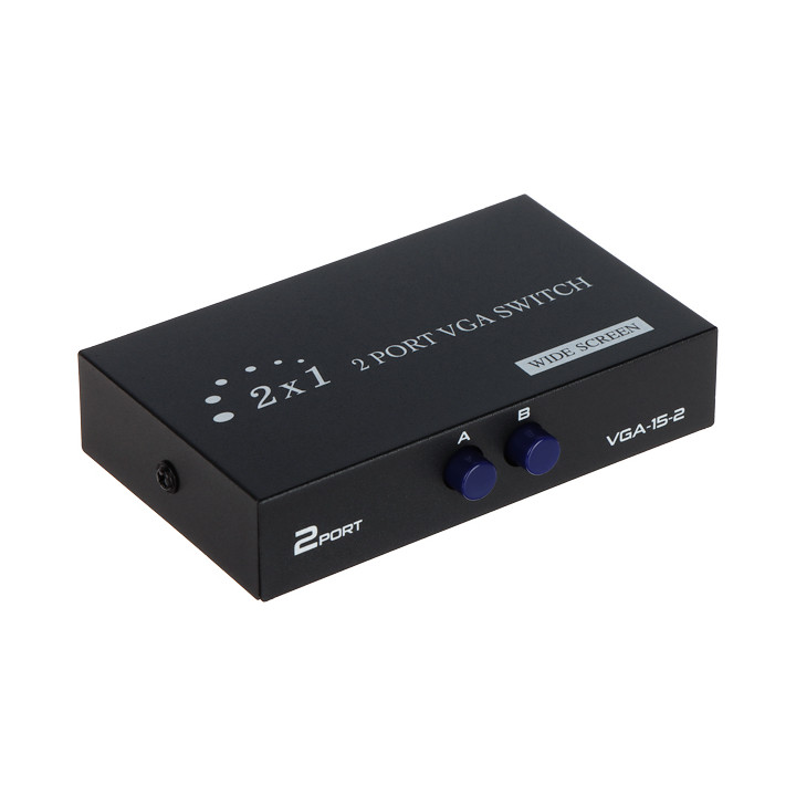VGA slēdzis 2:1 VGA-SW-2/1 – Manuāls VGA selektors diviem datoriem vienam monitoram