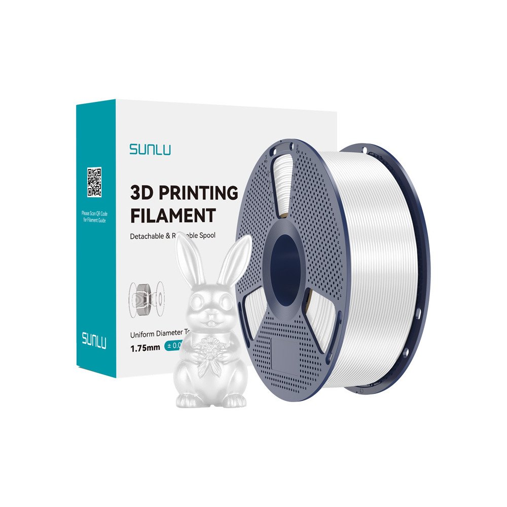 Sunlu PLA+ siidfilament (valge)