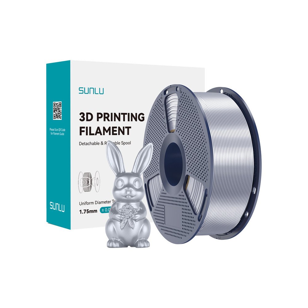 Sunlu Filament PLA+ Silk Silver