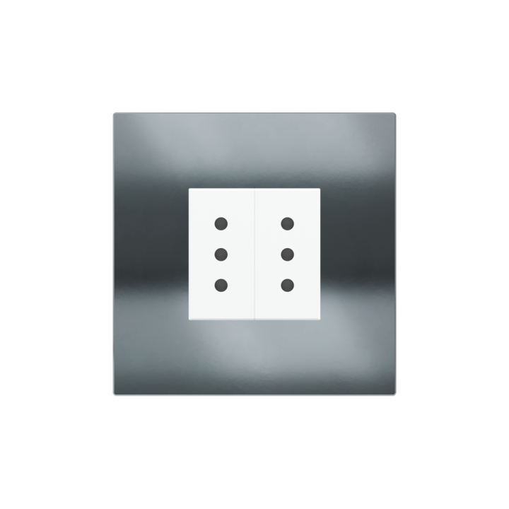 Square Plate Surface (71/20Venti) (98x98) 1 window (45x45) Metal HT Black
