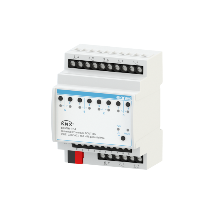 KNX Universal I/O Module 8 outputs 8 inputs AEVO Series