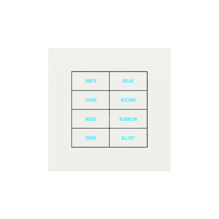 Square Plate Surface (71/20Venti) (98x98) 1 window (60x60) Fenix NTM White Malè