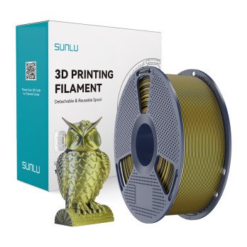 Sunlu PLA+ siidist kahevarviline filament (must ja kuldne)