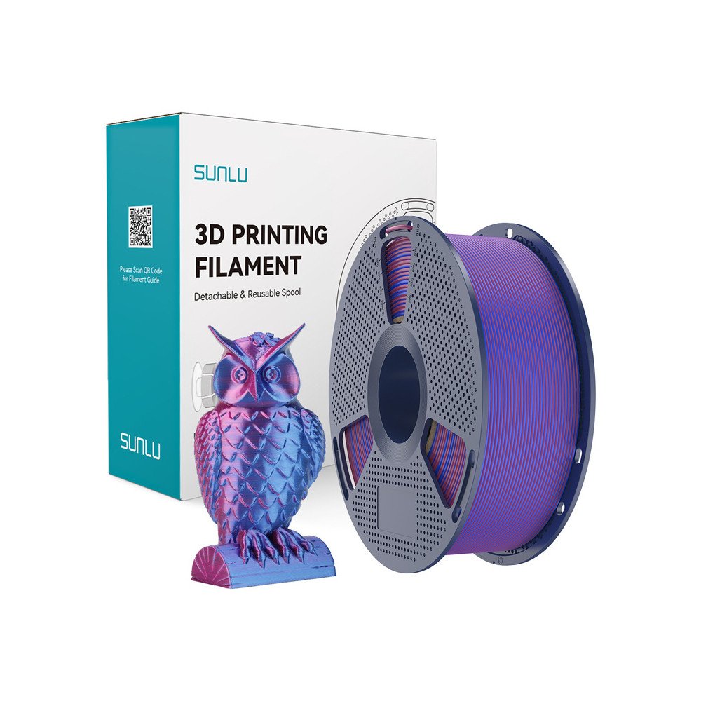 Sunlu PLA+ Silk Dual Color Filament (punainen ja sininen)