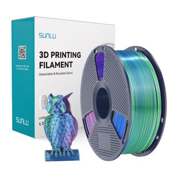 Sunlu PLA+ Silk Tri-Color Filament (sini-vihrea-violetti)