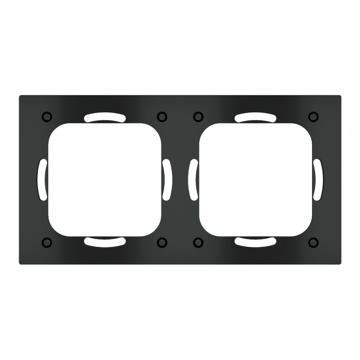 Additional plastic bracket for rectangular magnetic plate for Proxima series compatibility with round boxes