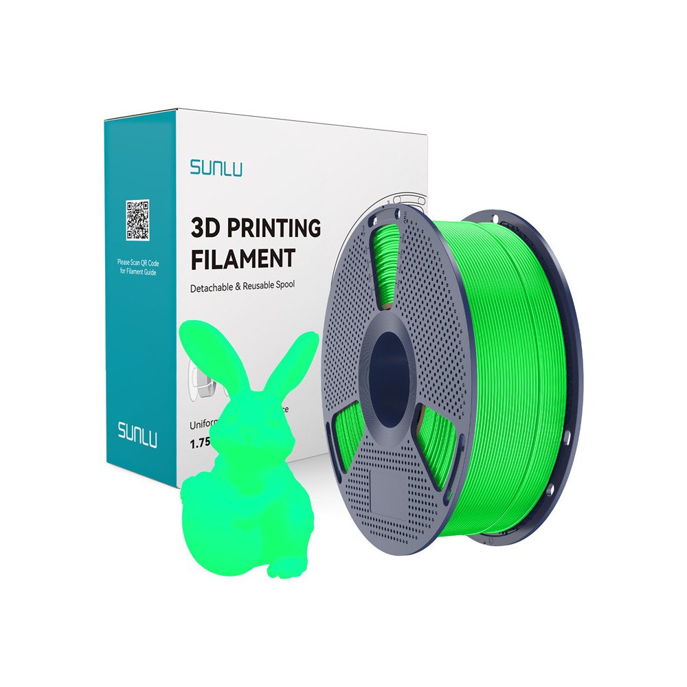 Sunlu PLA Glow In The Dark kveldiegs (zals)