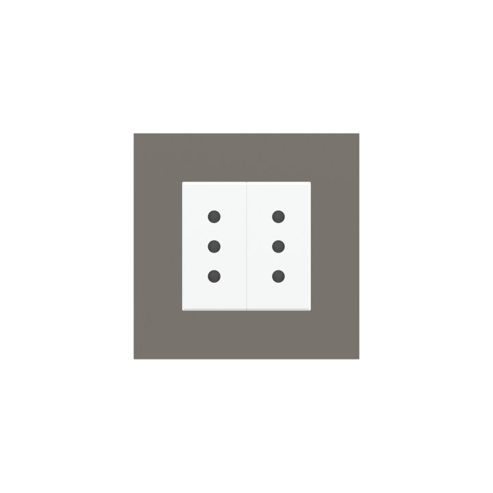Square Plate 71 (Form/Flank/NF) (80x80) 1 window (45x45) Fenix NTM Grey London