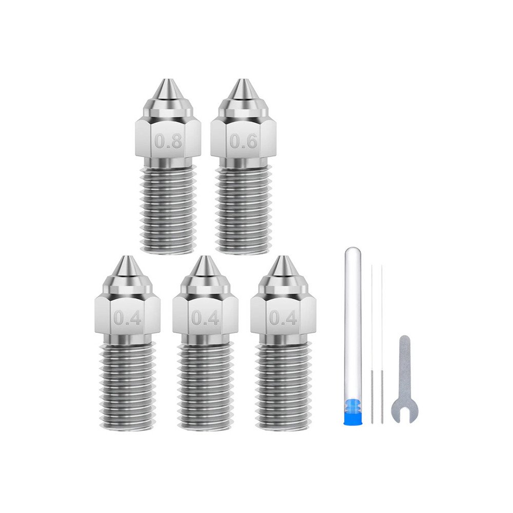 ELEGOO Neptune 4/4 Pro karkaistu terassuutinsarja (0,4 mm x 3, 0,6 mm x 1, 0,8 mm x 1)