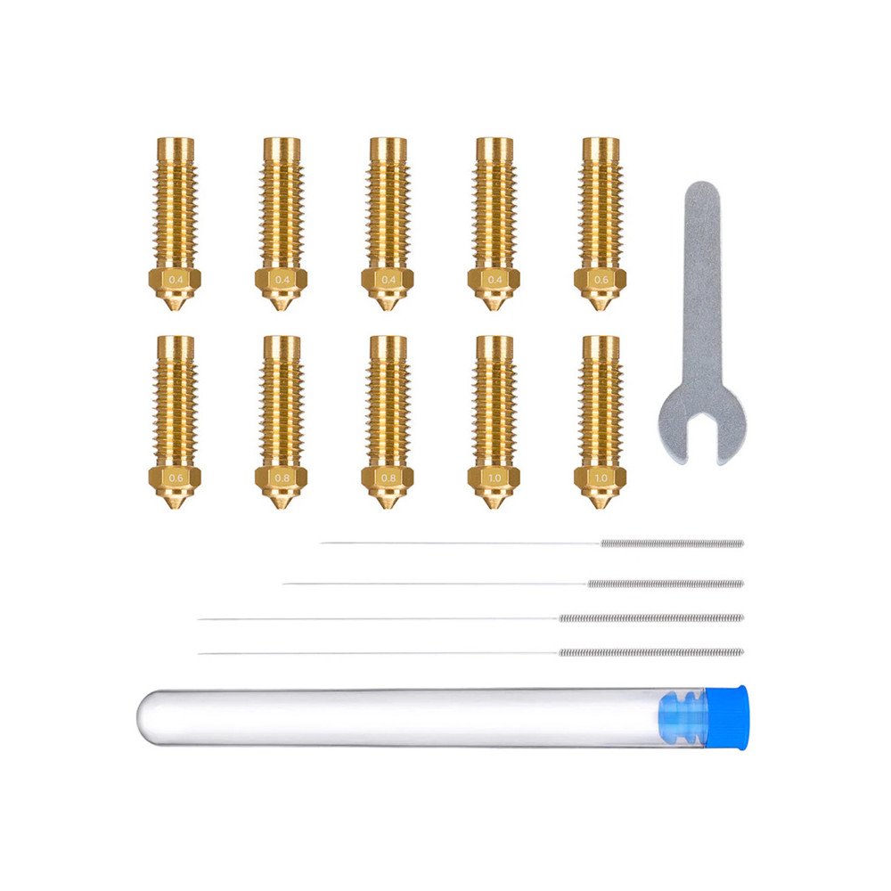 ELEGOO Neptune 4 Plus / 4 Max misina sprauslu komplekts (0,4 mm x4, 0,6 mm x2, 0,8 mm x2, 1,0 mm x2)