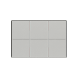 Ekinex plāksne FF 86x86 mm sudrabs plastmasa EK-FOQ-GAG
