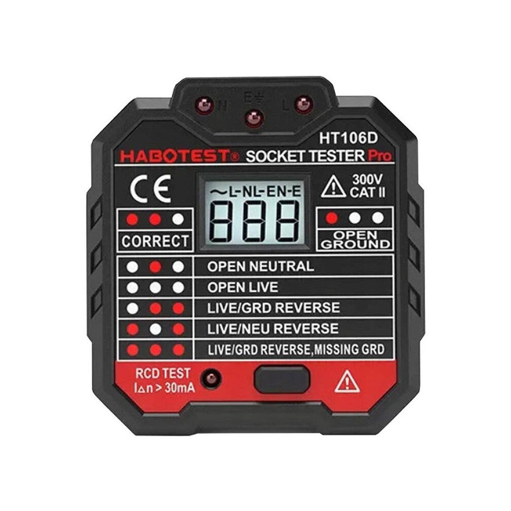 Pistikupesa tester digikuvariga Habotest HT106D
