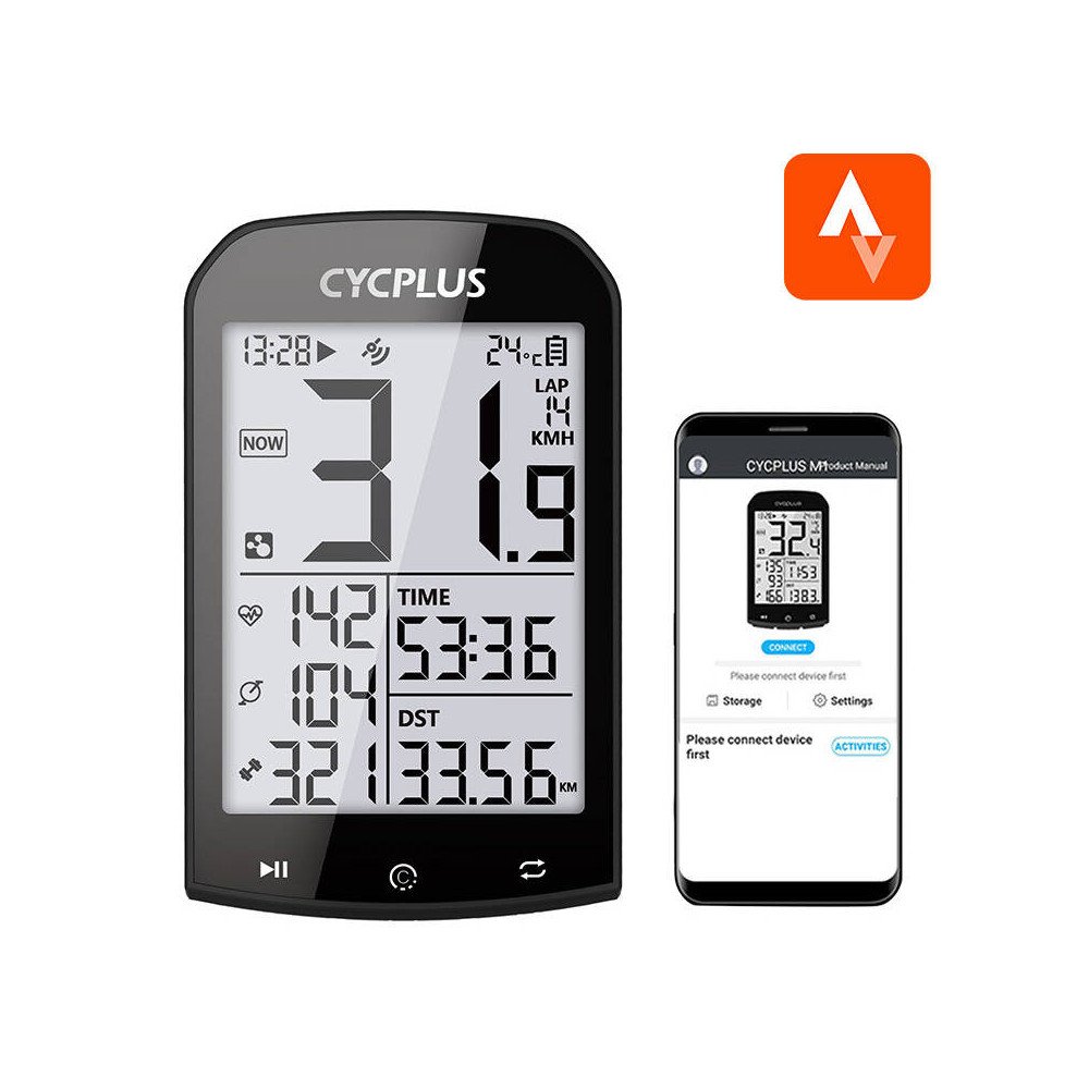 GPS rattakompuuter Cycplus M1 - uhildub Strava, Trainingpeaksi jne.