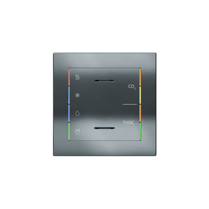Multisensor Cover ES2 with symbols 71 Serie (60X60) Metal HT Black