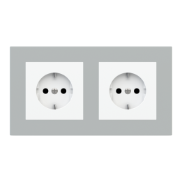 Rectangular Plate Deep (FF/71/20Venti) (87x158) 2 windows (45x45)+(45x45) Fenix NTM Grey Ephesus